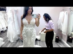 TRYING ON WEDDING DRESSES WHILE PREGNANT!