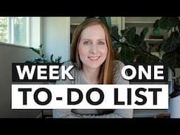 what to focus on in the FIRST WEEK of starting an online business