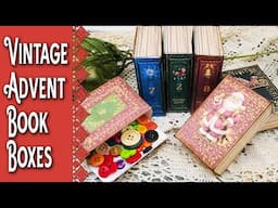 Vintage Advent book Boxes Printable Tutorial