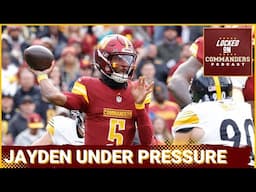 Washington Commanders Jayden Daniels Struggled Against Pressure | First Look at Philadelphia Eagles