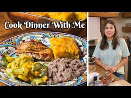 COOK DINNER WITH ME: Complete & Easy Meal From Start to Finish/Calabacitas with Hatch Green Chile