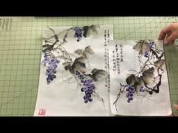 How to Use Heat-activated Silicone Adhesive Film to Dry-mount CBP or Sumi Painted on Thin Rice Paper