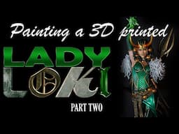 Painting a 3D printed Lady Loki figurine -  Part Two - Torso