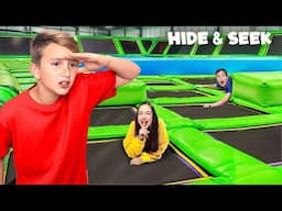 Extreme HIDE & SEEK In TRAMPOLINE PARK!