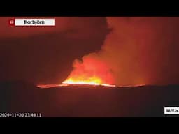 10th Volcanic Eruption on Reykjanes started, at the same location as in August, 17 minutes warning!