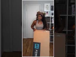 Unboxing my Fenge desktop Shelf @jallowlovette #officeessentials