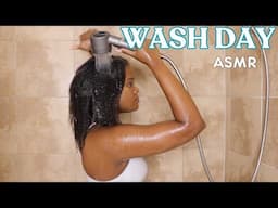 IT'S WASH DAY! ASMR, 4C NATURAL HAIR WASH DAY- Relaxing