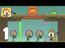 Save Her(WEEGOON) - Funny Stickman Draw Puzzle Game - All Levels 1-40 - Gameplay Walkthrough