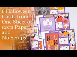 No Scrap Halloween Cards from 12x12 Paper | Bonus Easy Money Saving Tip