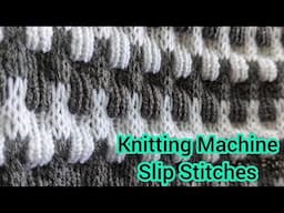 Knitting Machine Slip Stitches//Punchcard No 2//