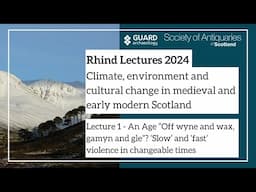 Session 1 - ‘Slow’ and ‘fast’ violence in changeable times |  Rhind Lectures 2024