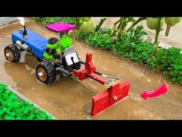 Diy tractor making mini Plow Machine to to Plant | mini Water Pump Creative | @sunfarming7533