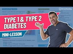 Diabetes Type 1 vs Type 2 Explained: Symptoms, Treatment, & Nursing Care | Mini Lesson Series