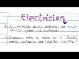 10 lines on Electrician|10 lines on Electrician in english|About in English| Few Lines on Electric