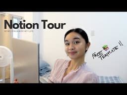 How I organize my life✨ NOTION TOUR!!👩🏻‍💻 || Free Template