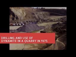 Drilling and use of dynamite in a quarry in 1975 Archive Footage