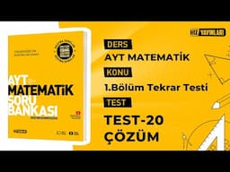 Hız Yayınları Ayt Matematik | Test-20 Çözümleri ​⁠​⁠​⁠