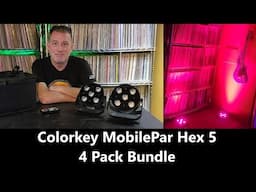 A Colorkey MobilePar Hex 5 Four Pack Bundle Demo - NO DMX REQUIRED w/ RF Remote