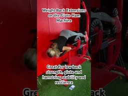 How to do Back Extensions on the GHR. Lock the feet, squeeze glutes and extend hips. Weight optional