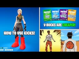 Fortnite *NEW* Update! (V-Bucks ON SALE & How to use Kicks)