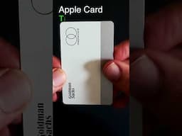 Apple Card Titanium #shorts #shortsfeed #shortsvideo #apple #creditcard