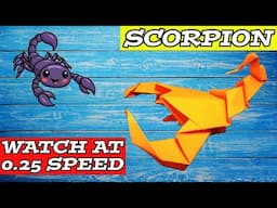 Amazing DIY Origami Scorpion WATCH AT 0.25 SPEED | How to Make a Paper Scorpion