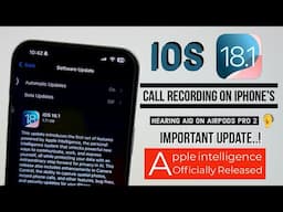 iOS 18.1 Apple Intelligence is Officially Released with Call Recording on iPhones in Telugu