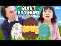 Giant egg hunt and chocolate smash challenge