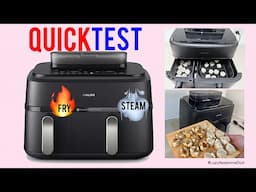 Quick TEST - NEW Philips AirFryer Dual Basket 5000 series air STEAM VS AIR FRY - NA551/00