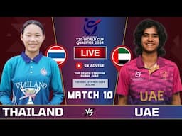 UAE U19 VS THAILAND U19 ICC U19 WOMEN'S WORLD CUP QUALIFIER 10TH MATCH LIVE COMMENATARY | UAE VS THA