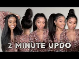 But Can Your Wig Do THIS???? 2 Minute Updo Using a Invisible Strap 360 | Ashimary Hair