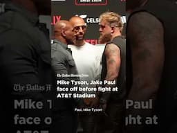 Jake Paul, Mike Tyson face off before fight at AT&T Stadium #boxing #boxingnews