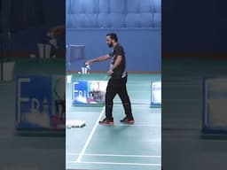 Flick Serve Return in Badminton Doubles   Abhishek Ahlawat #shorts