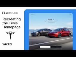 Recreating Tesla in Wix Studio in 10 Minutes | Wix Fix