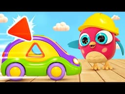 Hop Hop play with toy cars for kids and colored spheres. Full episodes of Baby cartoons for kids.