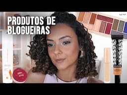 KIT de maquiagem com PRODUTOS DE BLOGUEIRAS