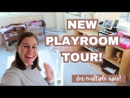 MAJOR PLAYROOM OVERHAUL!! PLAYROOM FOR MULTIPLE KIDS AGES 0-7 // NEW PLAYROOM TOUR 2024