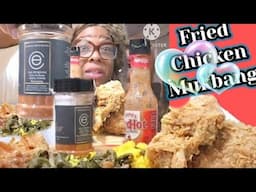 Crunchy Crispy Fried Chicken, yellow rice & collard greens Mukbang Eating Show|Instacart Shananigans