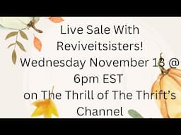 Live Sale With Reviveitsisters