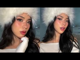 winter bunny makeup ❄️ 🐇 💕 + skin prep