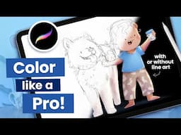 How to COLOR a SKETCH in Procreate 🖍️  8 Essential Tips for Beginners