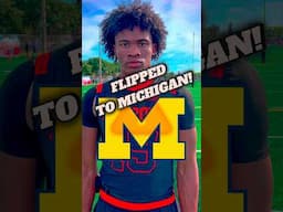 5⭐️ QB Bryce Underwood FLIPS To Michigan! #cfb #shorts @MichiganTV