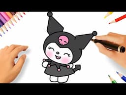 HOW TO DRAW KUROMI 🖤 SANRIO