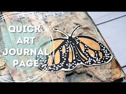 Quick Art Journal Page | Junk Journal Mixed Media Art