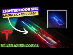 NEW Tesla Model 3/Y Illuminated Door Sills: Magnetic, Rechargeable, and LOTS of Colors