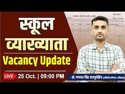 स्कूल व्याख्याता | New Vacancy Update