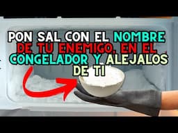 Pon Sal con el Nombre de tu enemigo en el Congelador y aléjalos de ti