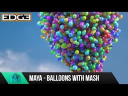 Maya 2017 MASH Tutorial - Scatter balloons and vertex color in Arnold