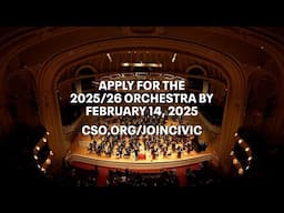 Audition for the 2025/26 Civic Orchestra Season