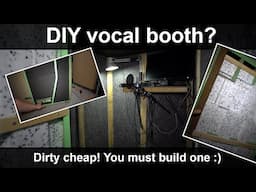 Ultra cheap DIY microphone vocal booth with extra features